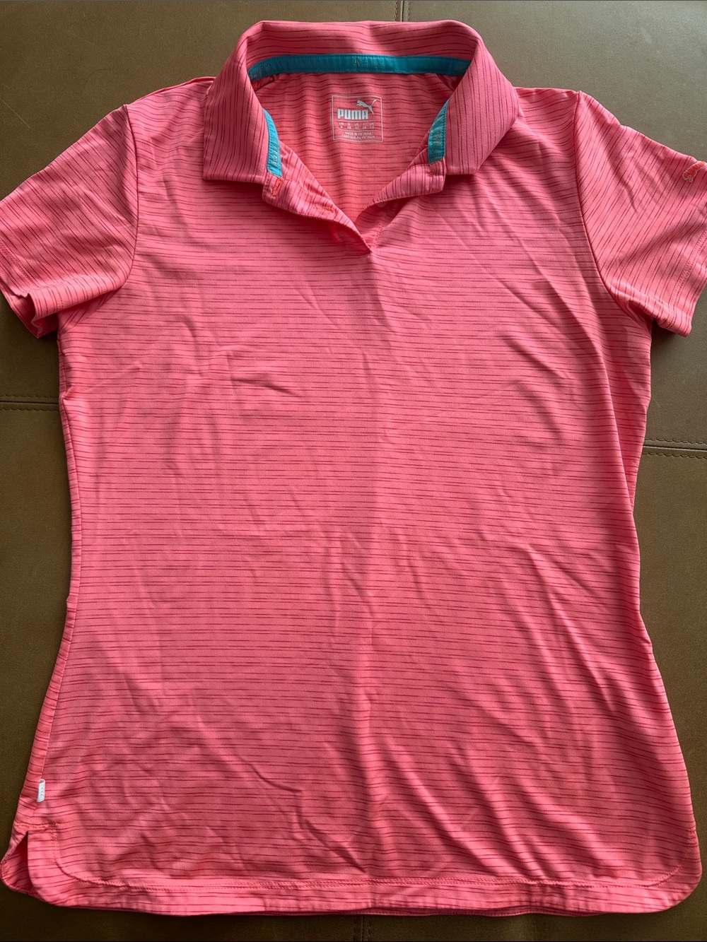 Puma Women's striped golf polo